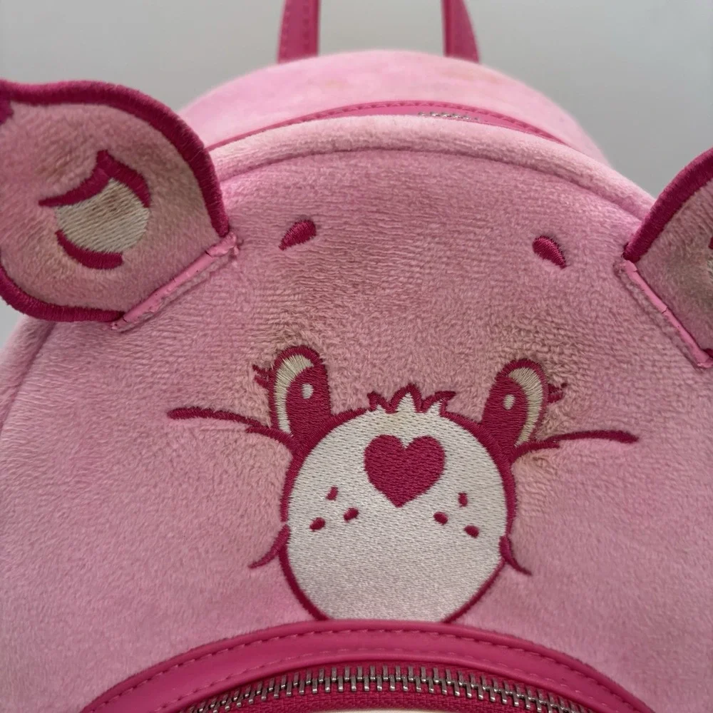 Loungefly Cheer Bear Care Bear Mini Backpack 40th Anniversary Soft Flocked